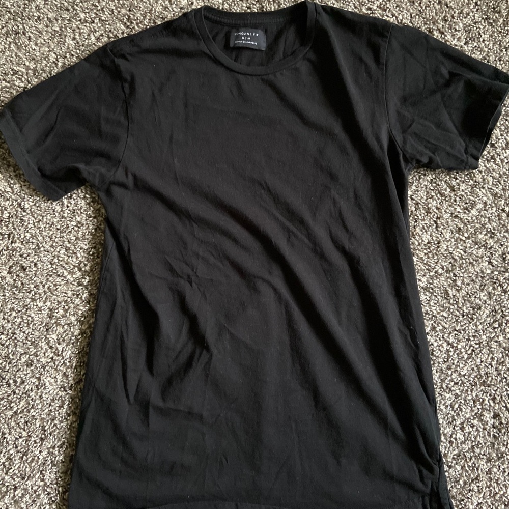 Cotton On Longline Fit T Shirt (M) black